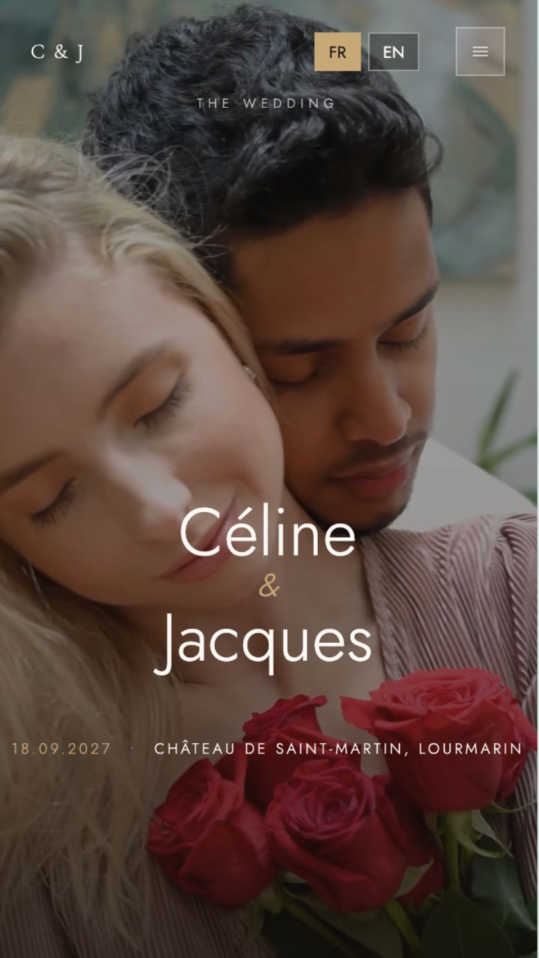 Mini-site Élégance — Céline & Jacques
