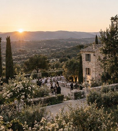 Le domaine, au coucher du soleil